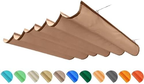 LXBAMKEA Einziehbares Wellen-Sonnensegel - 95% UV-Schutz Für Garten & Terrasse