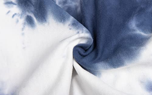 Mud Kingdom Toddler Boys Jersey Hoodies Pullover Hooded Sweatshirt Fashion Cute Colorful Print Blue Tie Dye 4T #TOP6