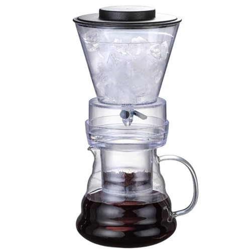 Cold Brew Drip Tower, Dripper regolabile, Cold Brew Maker in vetro staccabile, torre Coldbrew da 500 ml con tecnologia Slow Drip, percolatori in vetro, macchina for caffè freddo