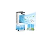 Aire Acondicionado Portatil, 4 En 1 Enfriador de Aire con Tanque 8L, Ventilador Portatil Evaporativo, 4 Modos y 3...