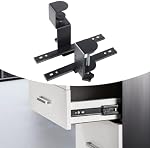 Clavier Rallonge de rail Support Monté Tirer Slider Track Slide Out Rail pour sous-plaqué d'ordinateur de bureau porte-clés, construction en acier- Réglage Jaw 4 à 7cm