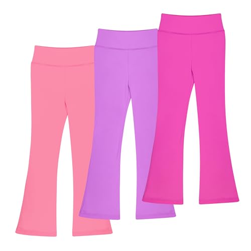 BIG ELEPHANT Girls Flare Leggings Kids Bell Bottoms High Waisted Bootcut Yoga Dance Flared Pants