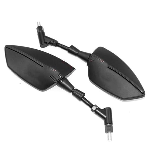 Motorradroller Spiegel Für Suzuki Für Burgman AN125 AN250 AN400 AN650 EINE 650 Burgman 400 650 125 200 Motorrad Rückspiegel Motorradspiegel(Farbe:NO Logo-Black)