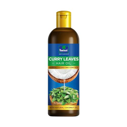 Parachute Advansed Curry Leaves Hair Oil for Hair Fall and Greying Control - With Natural Coconut Oil & Vitamin E - 200ml