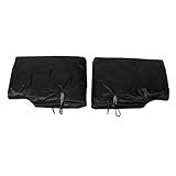 TOGEVAL Fahrrad Lenkerhandschuhe Winddicht Wärmende Handwärmer für E Bike Motorrad Roller Winter Handschuhe mit Dicker Polsterung Schwarz