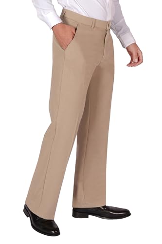 Image of Soojun Men's Classic Fit Flex Waist Flat Front Dress Pant