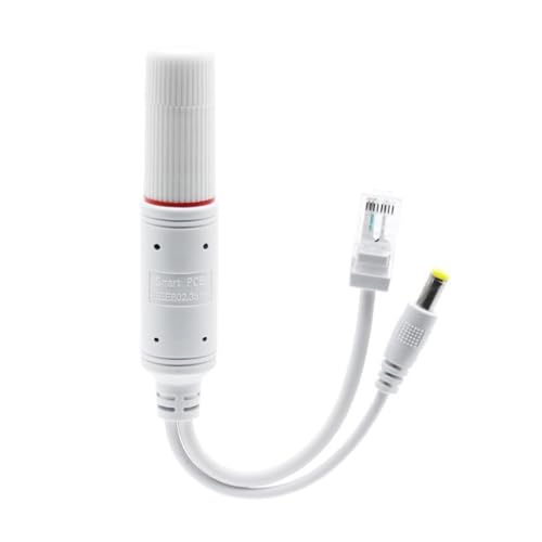 Gutol 48V auf 12V PoE Splitter-Leistungsmodul, geeignet für IP-Kameras, Access Points, VoIP-Telefone usw., Weiß.