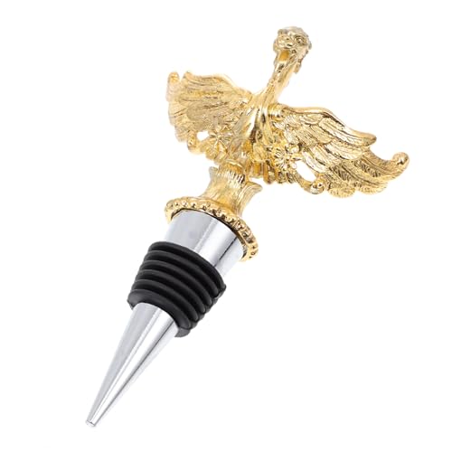 TOYANDONA Chiusura per Bottiglia di Vino in Lega di Zinco Dorato Sigillante Decorativo Elegante Facile da Inserire e Rimuovere Accessorio Regalo per Amanti del Vino