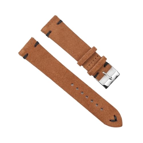 Bracelet de montre cuir suédé Run Ken pour remplacer un bracelet usé 18-24mm