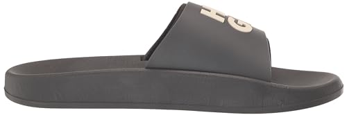 Image of HUGO Men's Stacked Logo Slide Sandal