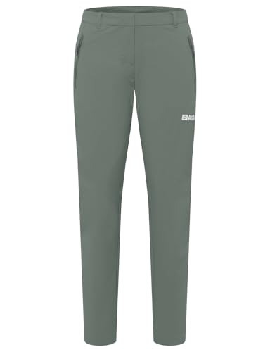 Jack Wolfskin Damen Hikeout Pants Wanderhose, Slate Green, 38 EU