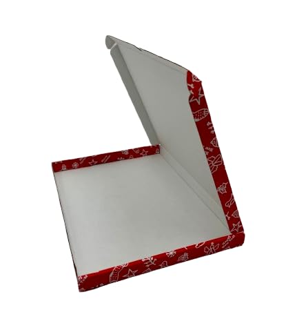 iDEALS UK PACKAGING LTD C4 A4 Size Large Letter Boxes, For Shipping, Posting, Gifting. Postable boxes, Generic - Size 32.6cm x 22.7cm x 2cm - Pack of 10 (Christmas Printed)
