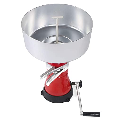 Helikim Cream Separator, Aluminum Alloy Manual Milk Centrifugal Separating Machine/Degreasing