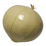 6-Pack Artificial Onion White Large 3.5-Inch Plastic Decorative Onions Vegetable Fruit Six Pieces
