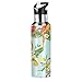 Mnsruu Pappagallo Uccello Tucano Pianta Floreale Borraccia Termica con Cannuccia Sportiva, Bottiglia Acqua in Acciaio Inox Isolato 600ML Senza BPA per Bevande Calde e Fredde per Bambini Scuola