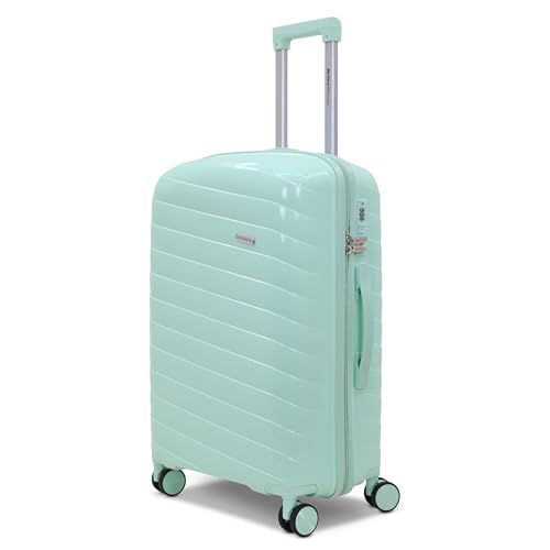 Image of Sarjah Polypropylene Suitcase Trolley Bag | Durable Hard Shell | TSA-Type Lock, 360 Dual Spinner Wheels, Aviation-Grade Telescopic Handle, Matte-Gloss Finish