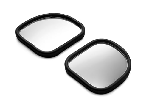 Image of Blind Spot Mirror, 360 Adjustable, Convex Glass, Waterproof, Universal Fit for Cars & SUVs, Black (3R-065)