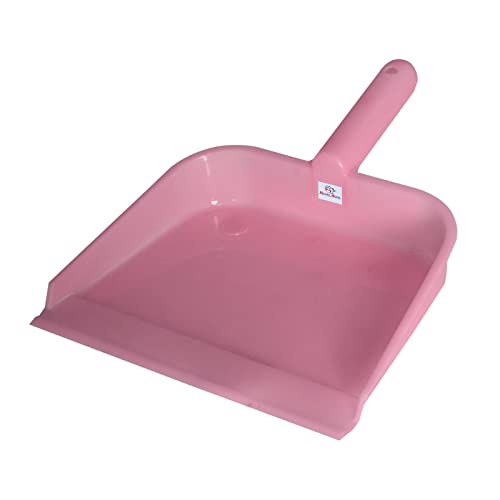 Image of Heart Home Plastic Lightweight 10 inch Dustpan with Comfort Grip Handle for Easy Sweep Broom, Pack of 6 (Pink & Blue & Green)
