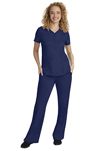 Healing Hands Scrub Pants For Women 2 Pocket Elastic Back Drawstring Pant Purple Label 9095 Taylor Navy M #TOP2