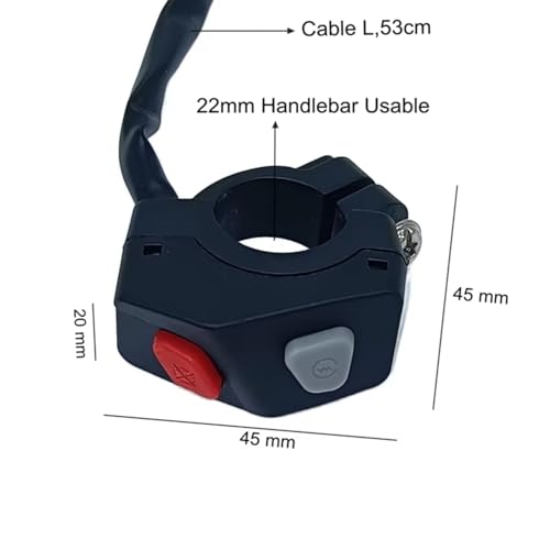 Bouton poussoir deux fonctions moto contre pannes commodo