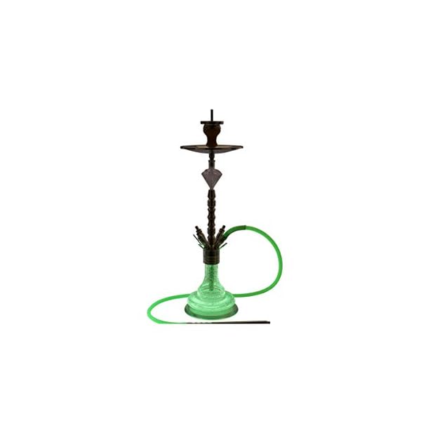 DIAMOND HOOKAH Premium Cape Shisha Set -Wasserpfeife Edelstahl Komplettset mit 4 Anschlüsse/Schläuche. 18/8 Schliff…