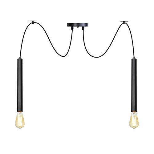 Lámpara colgante de araña para comedor rústico con cables ajustables 2