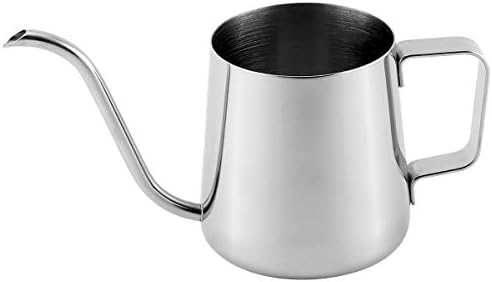 Wingjip Long Narrow Spout coffee kettle 12oz(350ml）Gooseneck Coffee Pot in Stainless Steel Perfect for Coffee Maker and Coffee Lover