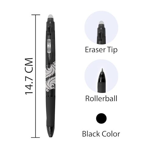 Bolígrafo retráctil de gel borrable BAZIC Frizz Black miniatura 2