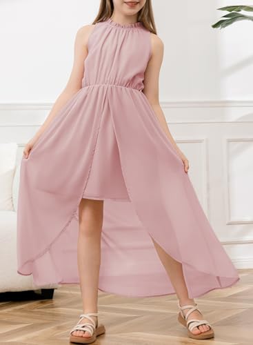 blibean Tween Girls 2024 Dresses Turtleneck Elegant Semi Formal Dress 6-15 Years4