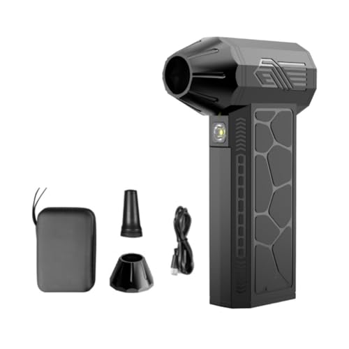 Sxmrmnx Potente ventilador turbo de alta velocidad soplador de turbina de viento 130000 RPM 3 velocidades ajustables plumero de aire para teclado de computadora de coche