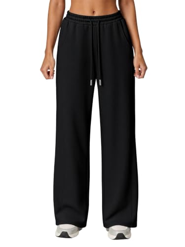 COPYLEAF Wide Leg Sweatpants Women Casual Baggy Sweat Pants with Pockets