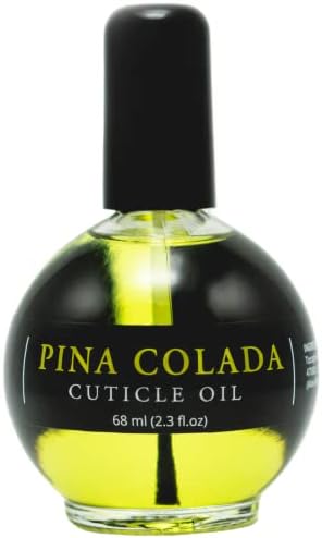 Ellie Chase Moisturizing Cuticle & Nail Care Oil 2.3 Fl Oz - Pina Colada Scented – Infused with Jojoba Oil, Aloe, Vitamin E – Nail & Cuticle Hydration, Repair, Moisturizer, Strengthener, Growth