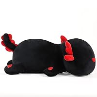 SNOWOLF Nette Axolotl Plüsch Umarmung Kissen Gefüllte Tiere Spielzeug, Kawaii Plüsch Spielzeug Super Soft Cartoon Wurf Kissen für Mädchen für Jungen Brithday Geschenk (50cm, Schwarz) – Ansicht 4