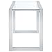 Coaster Home Furnishings – Hartford – Metal & Glass – 47-Inch Rectangular Glass Top Writing Desk with Contemporary Style and Plastic Glides – Home Office & Living Room – Chrome - 800746