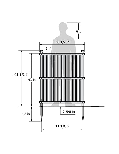 45.5in H x 36.5in W (2 Panels) No Dig Enclo Wilmington White Vinyl Privacy Screen, Outdoor Privacy Panels, Trash Can Enclosure, Air Conditioner Fence, Pool Equipment Enclosure, ZP19008