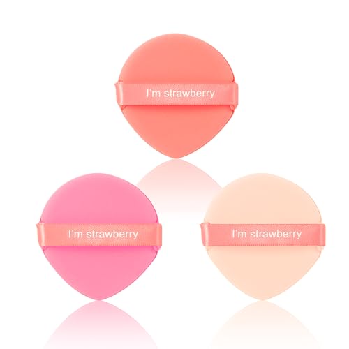 3 Pieces Water Drop,Round Setting Powder Puff Face and Body Makeup for Loose Powder Wet Dry Puff Cosmetic Foundation Beauty Makeup Tools for All Skin