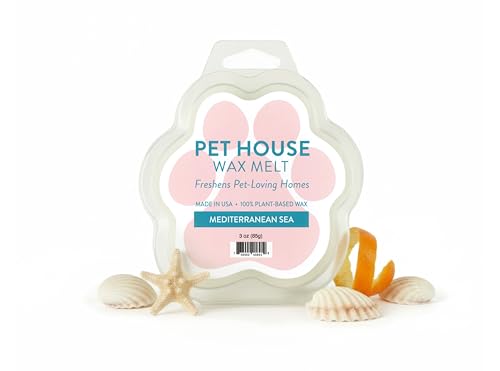 Image of Pet House Mediterranean Sea Summer Scented Wax Melts - Long-Lasting Plant Based /Soy Wax Melts for Pet Odor Pack of 2