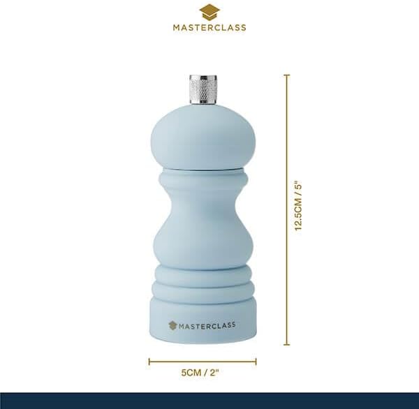 MasterClass Blue Salt/Pepper Mill, Interchangeable Cap, 12cm Ceramic