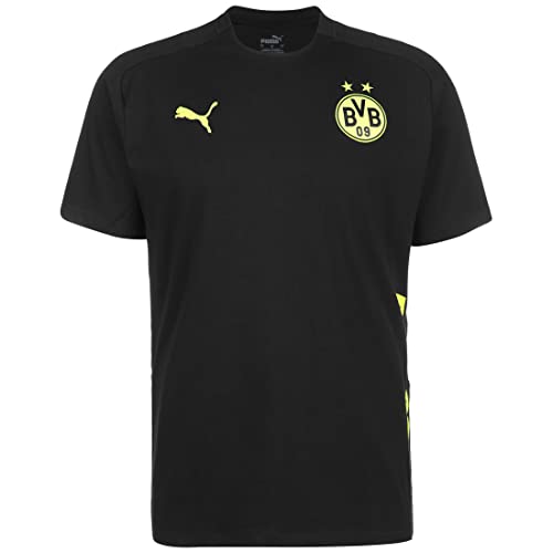 Puma Frau Borussia Dortmund Saison 2021/22 Training, Trikot Black-Safety Yellow, XXL