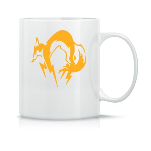 Moonai Metal Gear Solid Fox Tasse à Thé à Café En Céramique Classique Blanc Noir Rose Magie 330ml