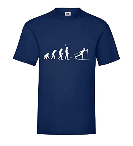 T-shirt de ski de fond homme grande taille Evolution bleu anti-froid