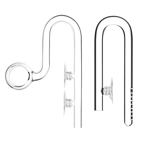 【Miniサイズ】リリィパイプ スピンタイプ 出水・吸水セット クリアガラス製 ナノ水槽・小型水草水槽用 (12/16mm ホース用)