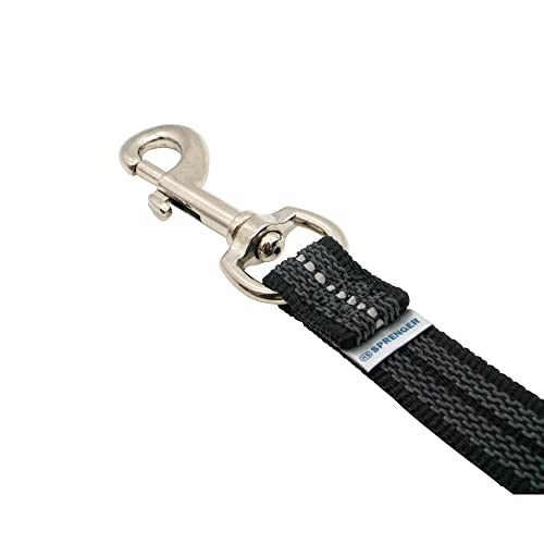 Gummierte Leine ohne Handschlaufe - schwarz, 100 cm (1 m)
