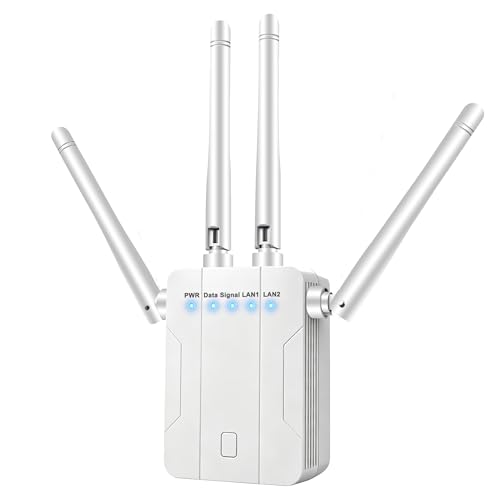 WiFi Extender Signal Booster for Home Office,WiFi Repeater Dual-Band 2.4GHz 5GHz Wireless Amplifier,Ethernet Port,Supports 90+ Devices,Mesh Compatible,Whole Home WiFi Up to15000 Sq.ft