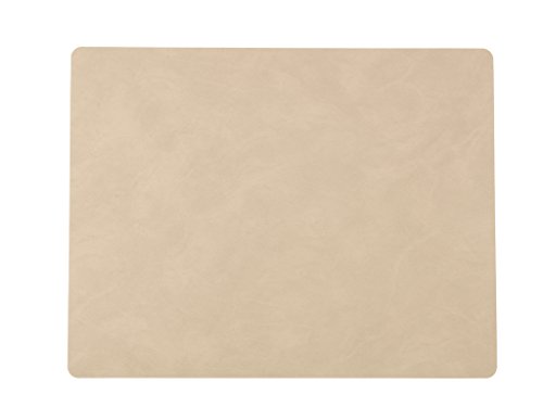 LindDNA 2 Stück Tischset SQUARE L Nupo sand 35x45cm, quality 1,2 mm