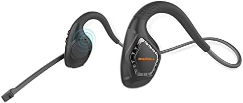 iDIGMALL Latest Bluetooth 5.2 Headset w/ CVC8.0 Noise Cancel Mic Boom, Open-Ear Air Conduction Wireless Stereo Headphones, All Day Comfortable Fit for Office Riding Driving Running Student Learning
