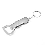  Flaschenöffner Schlüsselanhänger, Weinöffner, Sommelier & Laguiole Kellnermesser, Edelstahl Bieröffner Korkenzieher