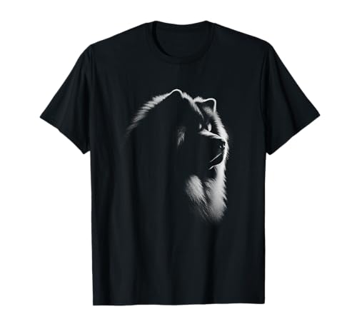 Chow Chow Dog Face Art Design T-Shirt