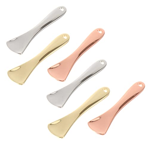 PATKAW 6 Piezas Cuchara Cosmética Crema Facial Aplicador Masajeador De Crema Para Ojos Cuchara De Maquillaje Cuchara Medidora De Cuidado Gel Cucharas Aleación De Zinc