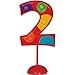 Flashing Multicolor Number 2 Cake Topper Decoration